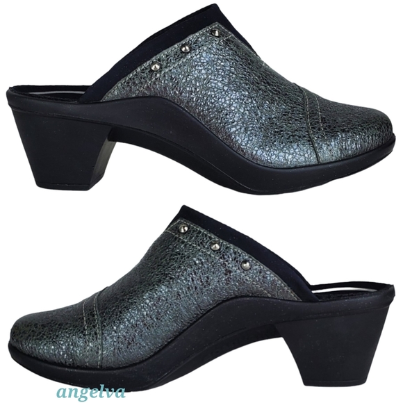 New Romika mokassetta 271 silver studs dots slide on mules - Picture 3 of 13